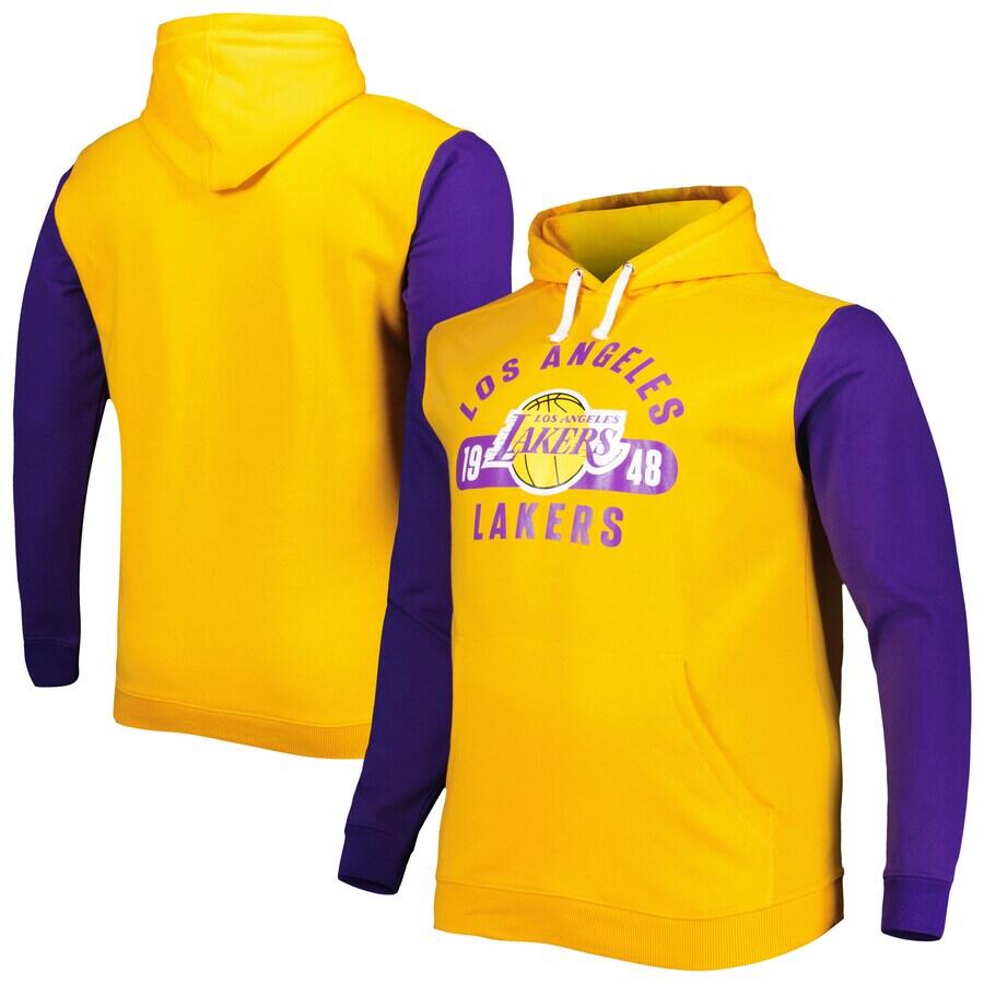 Men 2023 NBA Los Angeles Lakers yellow Sweater->los angeles lakers->NBA Jersey